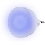 REV LED Nachtlicht/Dauerlicht, Leuchtfarbe blau, Geh&auml;use wei&szlig; | Energiesparendes
