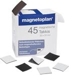 magnetoplan Takkis im Spender, 45 Stk.| Magnetpl&auml;ttchen, selbstklebend |...