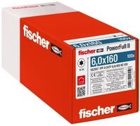 fischer PowerFull II 6,0 x 160, Premium Vollgewindeschraube (100 Stk.) mit
