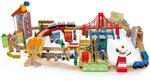 small Foot Holzeisenbahn Set Hafen aus Holz, 100-teilig, kombinierbar mit...