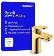 Duravit Wave Waschtischarmatur, Gr&ouml;&szlig;e S (Auslauf H&ouml;he 77 mm), Wasserhahn Bad,
