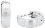 AMOR - Unisex Damen Herren Ohrringe 925 Silber - Geb&uuml;rstete Creole - AMR-E0054