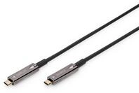 DIGITUS Glasfaser USB-C-Kabel &ndash; 15 m &ndash; UHD 4k 60Hz &ndash; DisplayPort 1.2 
