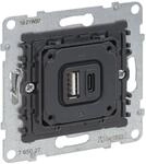 LEGRAND, SEANO 2-fach USB-Ladesteckdosen-Einsatz, 1x-Typ A und 1x Typ-C...
