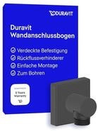 Duravit Universal Wandanschlussbogen, Brauseanschlussbogen mit eckiger Wandabdeckung,