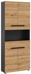 xonox.home - Hochschrank breit Canu 76x193x34 cm in Basalt grau und Artisan -...