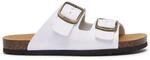 Scholl Jackie, Sandali Donna, 2 cinturini, Bianco, 38 EU