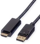 ROLINE DisplayPort Kabel DP - UHDTV, ST/ST, schwarz, 5 m