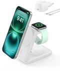 Belkin UltraCharge 3-in-1 Induktive Ladestation mit Qi2, 25W &ndash; Wei&szlig;