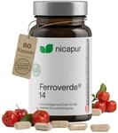 nicapur Ferroverde 14 &ndash; 14 mg Eisen mit Vitamin C aus roter Acerola &ndash; 60...