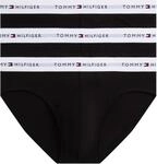 Tommy Hilfiger Herren 3er Pack Unterhosen Hip Briefs mit Logobund, Schwarz