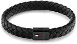 Tommy Hilfiger Jewelry Armband f&uuml;r Herren aus Leder - Erh&auml;ltlich aus Schwarz...