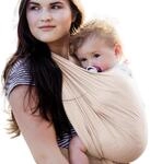 Hoppediz Baby-Tragetuch ab Geburt, Neugeboren bis Kleinkind, 100% Baumwolle,