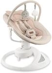 MoMi Babywippe PEARL f&uuml;r Babys bis 9 kg, 360&deg; drehbarer Sitz, LED-Panel,...