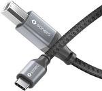 sonero USB 2.0 Kabel C auf B Stecker Druckerkabel 480 MB/s space grey 1,00m 