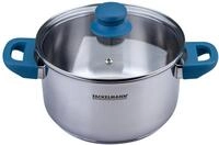FACKELMANN Kochtopf Essential &Oslash; 20 cm aus Edelstahl, ergonomische Softtouch-Griffe,