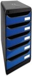 Exacompta 3097279D Premium Ablagebox mit 5 Schubladen f&uuml;r DIN A4+ Dokumente.