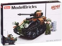 Leichter Panzer (245 Teile) [M38-B0750], Spielset, Klemmbausteine, Soldaten, mit