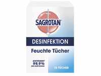 Sagrotan Feuchte Tücher zur Desinfektion – In praktischer Reisegröße für...
