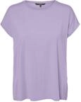 VERO MODA Damen VMAVA Plain SS TOP GA JRS NOOS T-Shirt, Pastel Lilac, Small