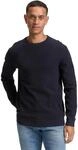 Tom Tailor Herren 1047570 Strickpullover Aus Bio-Baumwolle, 13160 - Knitted Navy