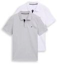 Tom Tailor Herren Doppelpack Poloshirt Basic mit Logo Print