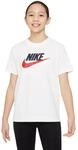 NIKE FZ5178-100 K NSW Tee Futura HBR T-Shirt Boy's White Gr&ouml;&szlig;e S