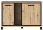FORTE Trondheim Kommode mit 2 T&uuml;ren, Holzwerkstoff, Artisan Eiche kombiniert...