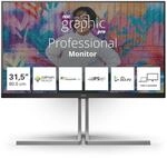 AOC U32U3CV 32 Zoll UHD USB Hub Monitor, 60Hz, Nano IPS Panel, 4ms GtG, VESA...