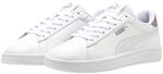 Puma Smash 3.0 L Unisex Sneaker, Puma White Silver Mist Plum Jam, 44 EU