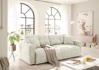 BULLET Bequemes Schlafsofa mit Bettkasten, Stoffbezug Ivory - Klappbares Sofa...