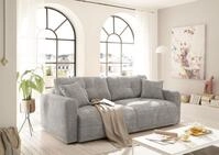 BULLET Bequemes Schlafsofa mit Bettkasten, Stoffbezug Taupe - Klappbares Sofa...
