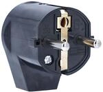 as - Schwabe Winkelstecker - Schutzkontaktstecker mit doppeltem Schutzkontakt -