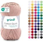 Gr&uuml;ndl Wolle Cotton Quick uni H&auml;kelgarn 1 Kn&auml;uel 50 g, Beige | d&uuml;nne Wolle...