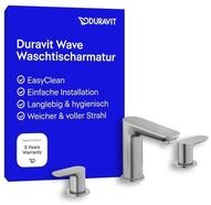 Duravit Wave Waschtischarmatur (Auslauf H&ouml;he 108 mm), 3-Loch Wasserhahn Bad, Armatur