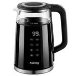 Huslog Elektrischer Wasserkocher mit Temperaturanzeige Glas 1,7L 2200W
