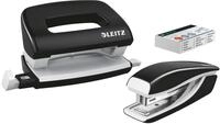 Leitz NeXXt Mini-Locher- und Heftger&auml;t-Set f&uuml;r bis zu 10 Blatt, Inkl. P2 Nr....