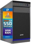 GMR Ultra Desktop PC - Intel i7, Windows 11 Pro, 32GB RAM, 1000GB SSD, USB 3, WiFi,