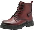 Tamaris Comfort Damen Stiefeletten zum Schn&uuml;ren mit Stretch-Anteil, Rot (Bordeaux),