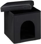 Relaxdays Hundebox Sitzhocker HBT 38 x 38 x 38 cm Stabiler Sitzcube mit...