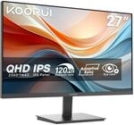 KOORUI E2721H 27 Zoll Monitor, QHD 2560 x 1440 120Hz PC Monitor, IPS 1MS Adaptive