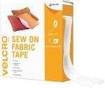 VELCRO Marke | Zum Aufn&auml;hen geeignetes Stoffband | Selbstklebendes Haken- und
