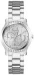 GUESS Damen Armbanduhr GT Annette mit Zirkonia, silberfarbenes Edelstahlarmband,