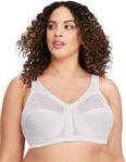 Glamorise Damen Vollfigur-BH, MagicLift, vorne geschlossen, Wei&szlig;,85G