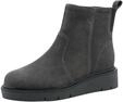 Tamaris Comfort Damen Stiefeletten aus Leder mit Rei&szlig;verschluss, Grau (Antrac.