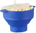 Relaxdays Popcorn Maker Silikon f&uuml;r Mikrowelle, zusammenfaltbarer Popcorn...