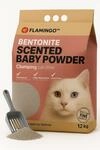 Flamingo Katzenstreu &ndash; Katzenstreu Klumpstreu &ndash; Babypuderduft &ndash; 12L...