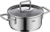 Silit Extra Cook Mini-Bratentopf 14 cm mit Glasdeckel, Innenskalierung, breiter