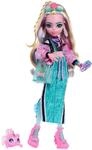 Monster High Lagoona Blue Puppe mit Piranha-Haustier | Seeungeheuer im Crop-Top...