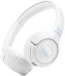 JBL Tune 680NC, Kabelloser On-Ear-Kopfh&ouml;rer mit Noise-Cancelling, Wei&szlig;